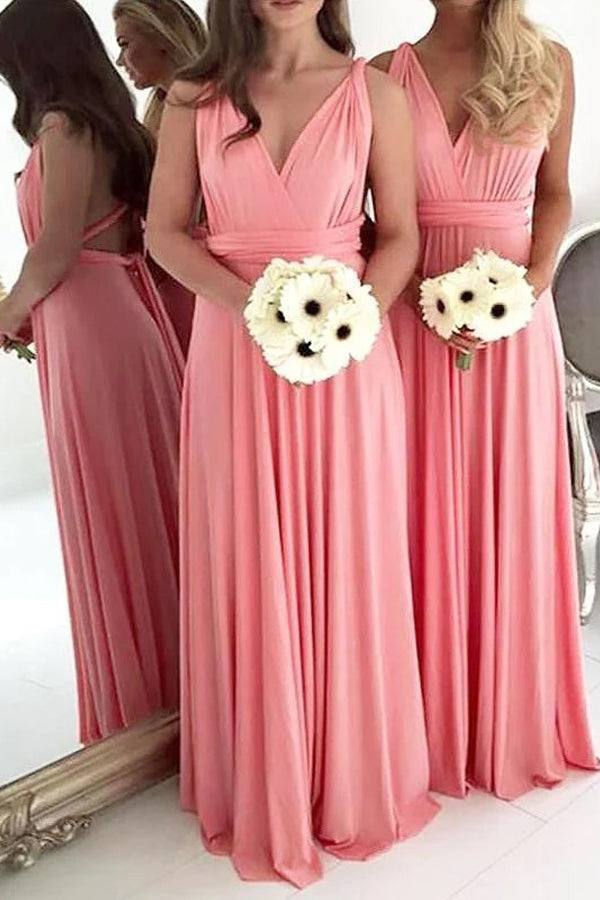 Hot Pink Plus Size Bridesmaid Dresses