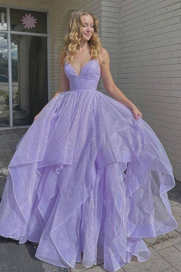 Dresses  Super Elegant Plus Size Purple Satin Prom Special