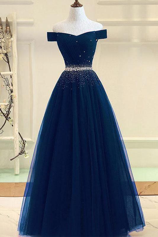 Navy Blue Tulle Prom orders Dress/Gown Size 0