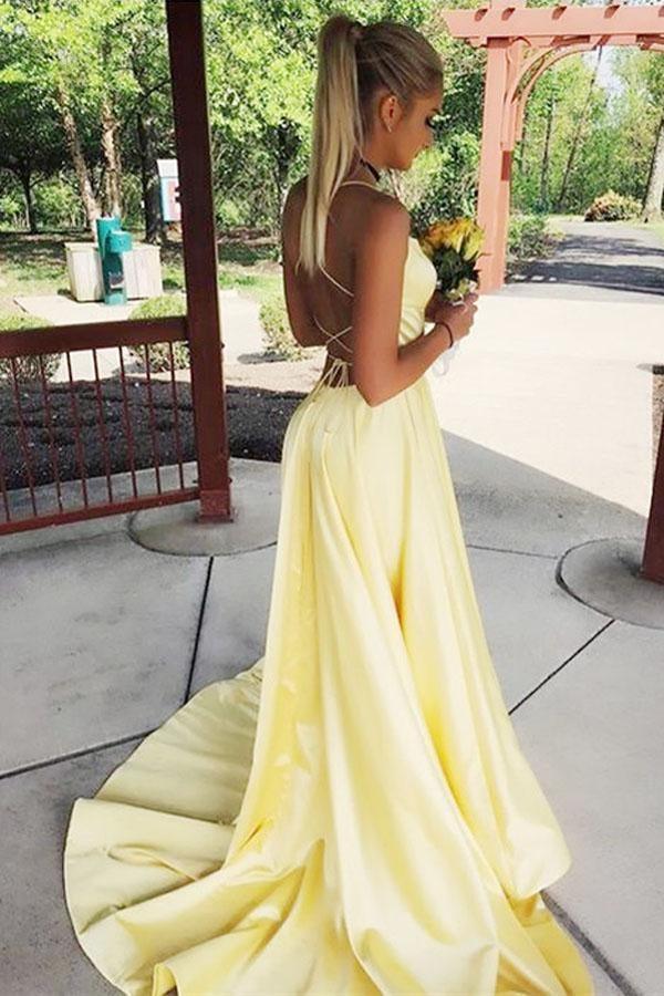 Blue and hotsell yellow prom dresses