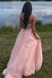 A-Line Strapless Sweetheart Sleeveless Pink Prom Dress PSK642-Pgmdress