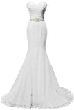 Elegant Mermaid Wedding Dresses Sweetheart Wedding Gowns WD720