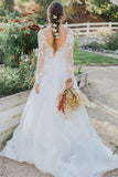 Ivory Lace Rustic Wedding Dresses Boho Wedding Dresses WD716-Pgmdress