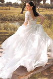 Ivory Lace Rustic Wedding Dresses Boho Wedding Dresses WD716-Pgmdress