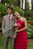 Pretty Halter Neck Ruffle Fuchsia Long Prom Dress  PSK577-Pgmdress