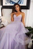 Spaghetti Straps Lavender Wedding Dress Backless Bridal Gown WD765-Pgmdress