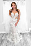 Strapless Elegant Mermaid Wedding Dress With Lace Appliques WD756-Pgmdress