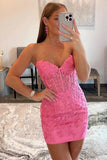 Sweetheart Lavender Appliqued Bodycon Homecoming Dress PD514-Pgmdress