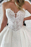 Sweetheart Vintage Long Wedding Dress with Appliques WD759-Pgmdress