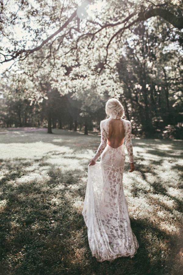 Backless Lace Wedding Dress, Vancouver Boho Brides, Elika In Love – Elika  In Love