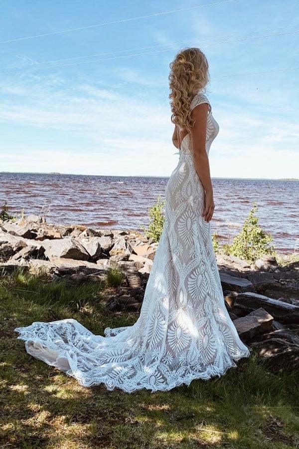 Wedding Dresses Online, Boho Wedding Dress, Bridal Gown,Rustic Wedding –  tagged open back – Pgmdress