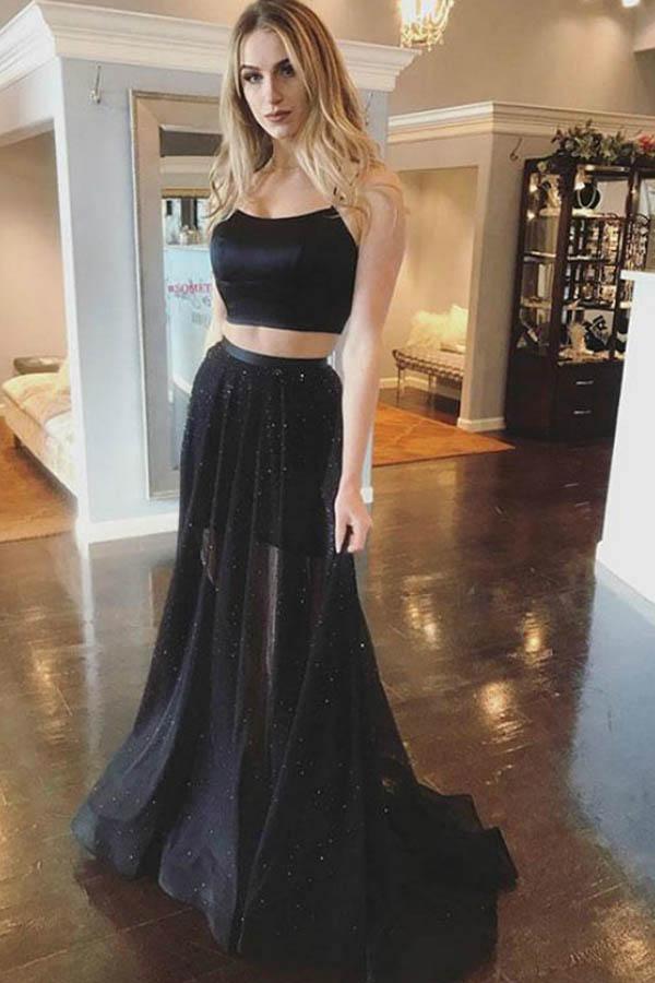 Fashion Black Lace Long Sleeve Prom Dresses Evening Dresses, Party Dresses,  MP221