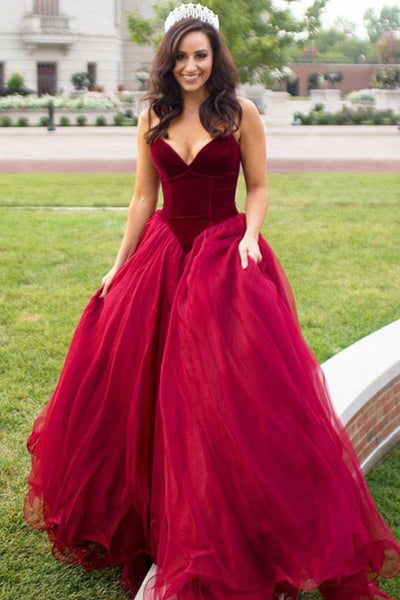 Red tulle hot sale ball gown