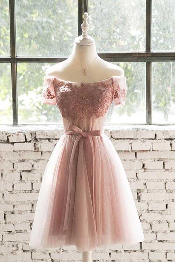 Pink Homecoming Dress,Short Prom Dress,Short Homecoming Dress– Pgmdress