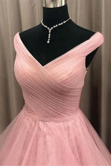 Gorgeous Off Shoulder Champagne Lace Floral Prom Dress Forml Dress –  Pgmdress