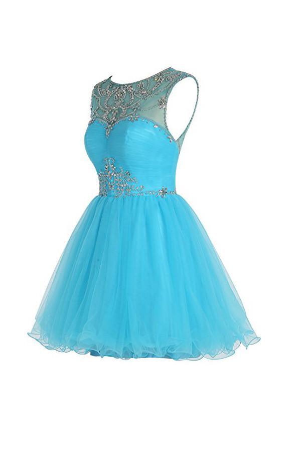 Short Homecoming Dress Scoop Tulle Prom Dress PG061 – Pgmdress