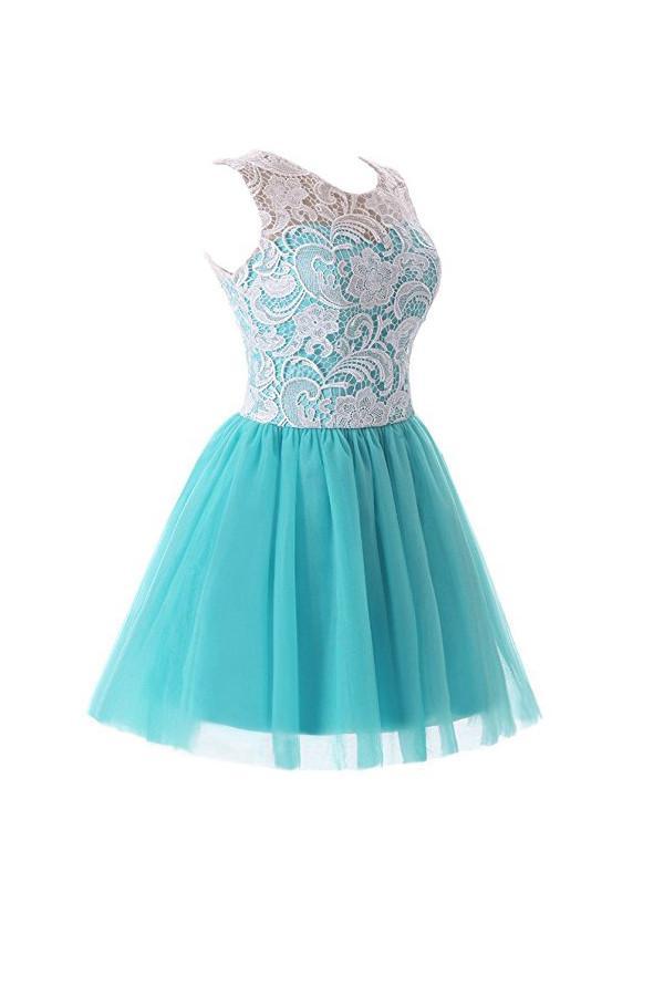 Short Lace Tulle Prom Dresses Homecoming Dresses Party Dresses – Pgmdress