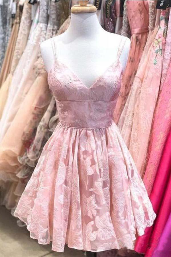 Strapless Sweetheart Neck Homecoming Dress Blush Pink Short Prom Dress –  Pgmdress