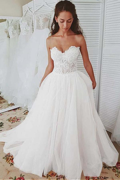 A-line Wedding Dress With Sweetheart Neckline