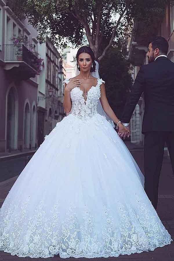 Tulle fashion ballgown wedding dress