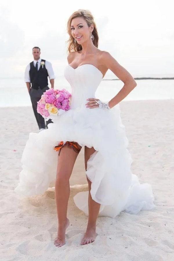 Long Sheath Spaghetti Straps Lace Beach Wedding Dresses WD133